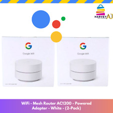 Google Wi-Fi AC1200 Dual Band 3000sqft. Coverage Mesh Router - White (2pack) picture