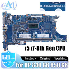 6050A3022501 For HP 840 G6 850 G6 15u Laptop Motherboard i5 i7 8th CPU Full Test picture