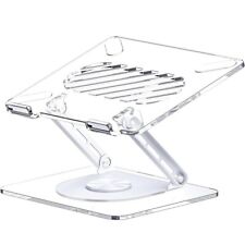 Acrylic Adjustable Laptop Stand | Ergonomic Riser | 360° Rotating 10-17