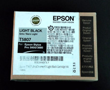 01-2024 Opened Bag Never Used Genuine Epson Pro 3800 3880 Light Black Ink T5807 picture