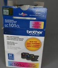 Brother LC101C(cyan)  and LC101Y(yellow) Ink Cartridges - expired 05/2021  picture