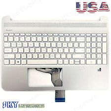 New HP 15-EF 15-DY 15S-EQ 15EF 15DY Palmrest Keyboard L63579-001 W Backlit US picture
