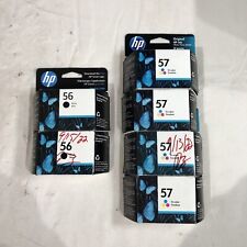 (6PACK) HP 56 & 57 Black And Tri-Color Ink Cartridges Brand New/Sealed picture
