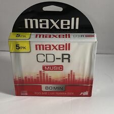 Maxell CD-R Music 700MB 80min 5 Pack Professional Quality  NEW picture