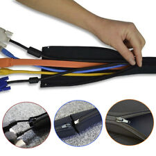 DIY Neoprene Cable Management Sleeve Zipper Wrap Wire Hider Cover Organizer picture