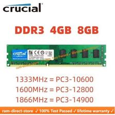 CRUCIAL DDR3 8GB 16GB 32GB 1333 1600 MHz Desktop RAM Memory DIMM 240pins DDR3 picture
