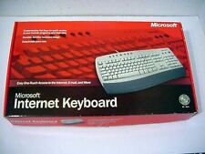 Microsoft Internet Keyboard Vtg w Box & Disc 0302 X08-72447 Palm Rest Wired PS/2 picture