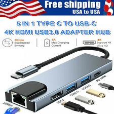 5 in 1 Multiport USB-C Hub Type C To USB 3.0 4K HDMI Adapter For Macbook Laptop picture