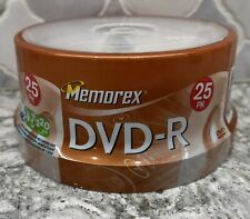 New Memorex DVD-R 25 Pack Spindle 16x 4.7 GB 120 Minute Factory Sealed picture