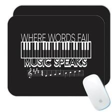 Gift Mousepad : Musical Notes Treble Clef Keyboard Message Wall Poster Graphic picture