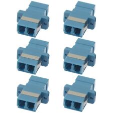 6x LC to LC Duplex Single Mode Flange Fiber Optic Optical Adapter Connector Blue picture
