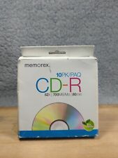 Memorex CD-R Discs 52X 10PK/PAQ 700MB/Mo 80min Disc w/ Paper Sleeves  picture