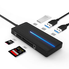 USB 3.0 Hub with SD/TF Card Reader Ports 3-Port Data Hub with LED Indicator picture