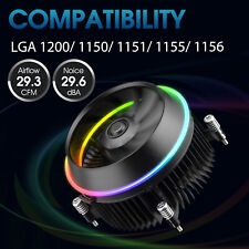 CPU Cooler 90mm Addressable RGB & PWM Fan Aluminum Fins 95W TDP Air for LGA 1200 picture