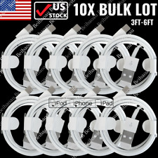 10x Bulk 3Ft 6Ft USB Fast Charger Cable Lot For iPhone 14 13 12 11 8 6 Charging  picture