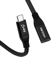 RIITOP USB C Extension Cable Short (2FT), USB Type-C Male to Female Extender for picture