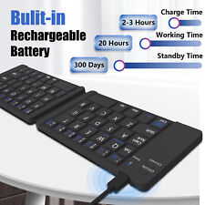 Mini Foldable Bluetooth Rechargable Keyboard Wireless For iOS Windows Android picture