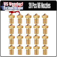 V6 Nozzle 20pcs  Brass Nozzle, v6 Hotend Nozzle, M6 Thread, J-head Nozzles picture