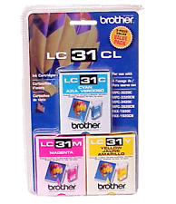 NEW BROTHER LC 31 CL INK CARTRIDGES IN PACKAGE CYAN YELLOW MAGENTA 3 PC. PACK picture