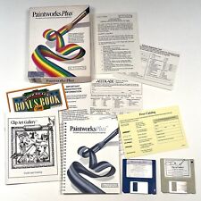 VTG 1986 ActiVision Apple II GS PAINTWORKS PLUS Software w/ Book COMPLETE EUC picture