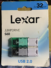 Lexar JumpDrive S60 USB 2.0 Flash Drives, 32GB, Pink/Green 2PK picture