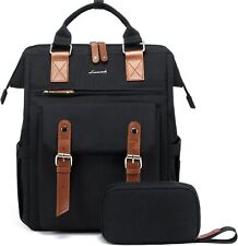LOVEVOOK Laptop Backpack for Women Work Travel 15.6 Inch, 1 Black-brown  picture