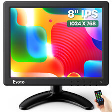 Eyoyo 8 In Small Monitor, 1024x768 4:3 IPS HDMI Screen HDMI/VGA/AV/BNC Input picture