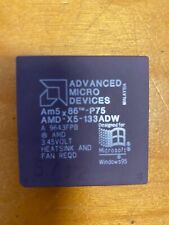 vintage AMD-X5-133ADW AMD CPU AM5x86-P75 VINTAGE PROCESSOR  133 Gold CPU picture