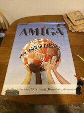 Vintage Commodore Amiga Computer Large 23x33 Inch Store Advertising Poster Rare picture