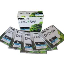Philips DVD+RW Re-Writable 5 Pack 120 Min 4.7 GB 1x-4x New Open Box picture