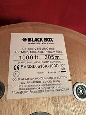 Black Box Category 6 Bulk 400MHz shielded plenum red 1000ft Cold weather NEW picture