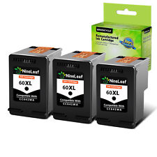 3Pk 60XL Black Ink Cartridge For HP 60 XL Deskjet D1630 D1658 D1660 D2530 D2560 picture