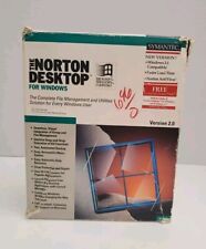 Vintage The NORTON DESKTOP Software for Windows Symantec DOS IBM Version 2.0 picture