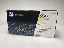 New Open Box Genuine HP 654A CF332A Yellow Print Toner Cartridge LaserJet M651 picture