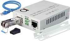 Single Mode LC Gigabit Fiber Media Converter - Includes SFP 20 km (12.42...  picture