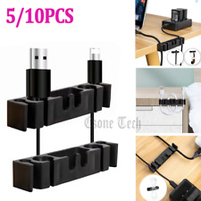 Multi ​USB Cable Organizer Cord Management Charger Car Desktop Clip Wire Holder picture