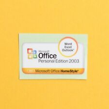 Genuine NOS Microsoft Office Personal Edition 2003 Case Badge Sticker *NEW* picture
