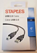 Staples USB 2.0 Cable 6' (1.8m) length USB cable good for printers USB 2.0 Cable picture