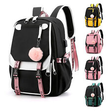 Women Oxford Backpack Girls School Bag w USB Charging Port University Book Bag picture