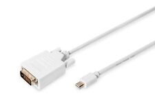 Digitus 2m Mini DP Male to DVI Male DisplayPort Adapter Cable - White Full HD -  picture