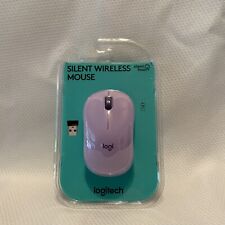 Logitech 2.4 GHz Silent Wireless Mouse W/USB Receiver Ambidextrous Lavender New picture