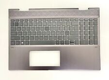 Genuine OEM New HP ENVY x360 15-cp0053cl Laptop Palmrest W/ Keyboard Brown picture