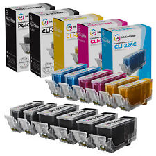 LD 12 Pack PGI225 CLI226 Black Color Ink Cartridge Set for Canon Printer picture
