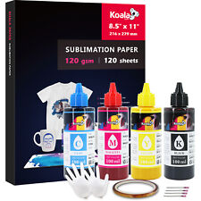 Bundle 120 Sheets Koala Sublimation Paper and Ink Compatible with Epson Inkjet picture