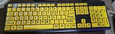 EZ Eyes ™ Keyboard Model No.: KB520 Yellow Keys Large Print Black Lettering  picture