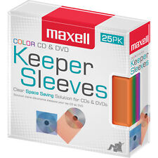 Maxell CD/DVD Assorted Colors Keeper Sleeves Lot picture