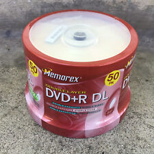 MEMOREX DOUBLE LAYER DVD+R DL 50-PACK - 2.4X, 8.5GB, 240 MINUTES NEW SEALED picture