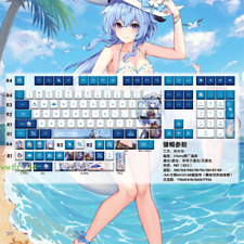 Genshin Impact Ganyu 125 Keycaps Game Anime PBT Key Caps for Cherry MX Keyboard picture