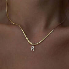 Hip Hop 1.2 Round Snake Chain Clavicle Chain 26 English Zircon Letter Necklace S picture