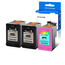 3PK 60XL 60 XL Black Color Ink Cartridges for HP Photosmart C4610 C4650 C4670  picture